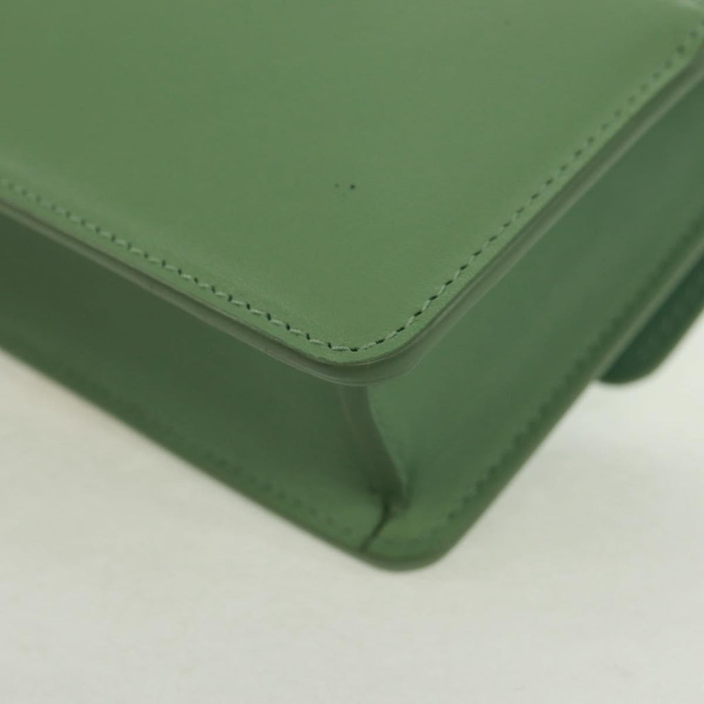 Christian Dior 30 Montaigne Flap Bag Leather Green Leather Shoulder Bag Bag (Pre-Owned)