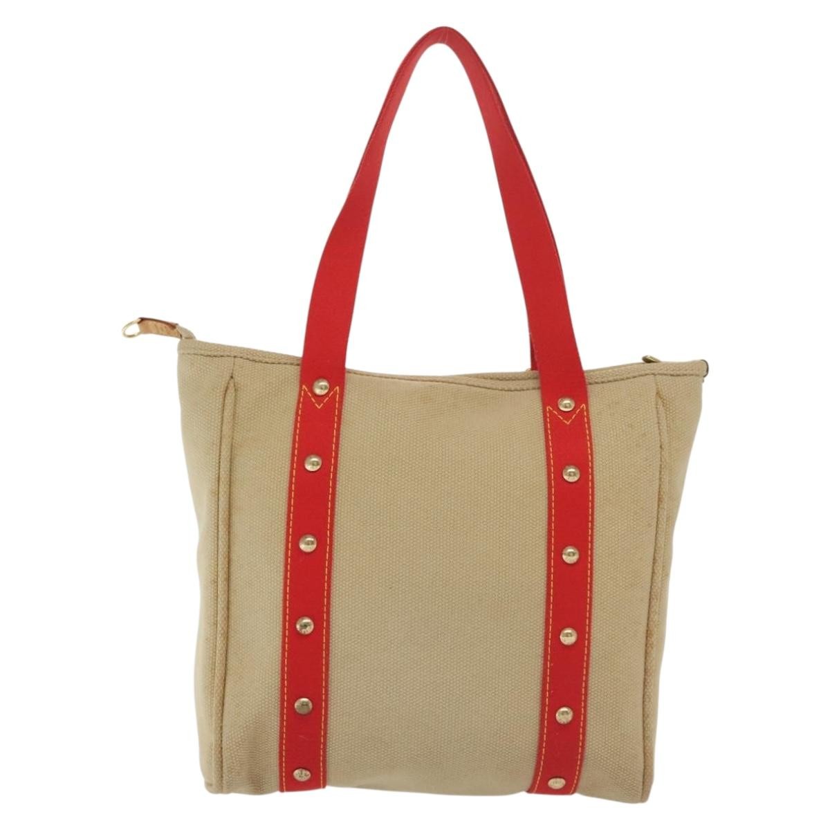 Louis Vuitton Antigua Tote Canvas Beige Canvas Tote Bag
