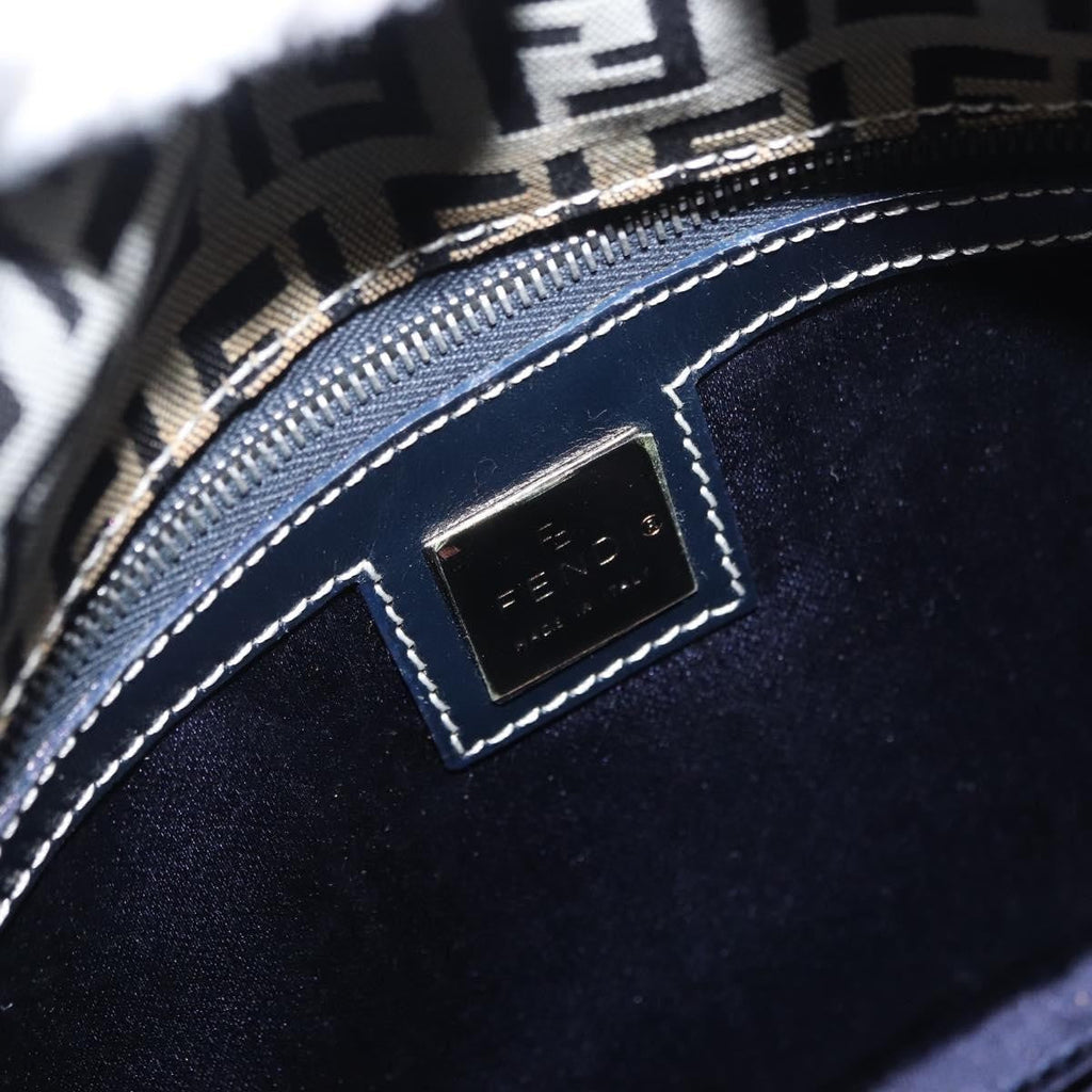 Fendi Shopping Tote Zucchino Canvas Navy Canvas Tote Bag Bag