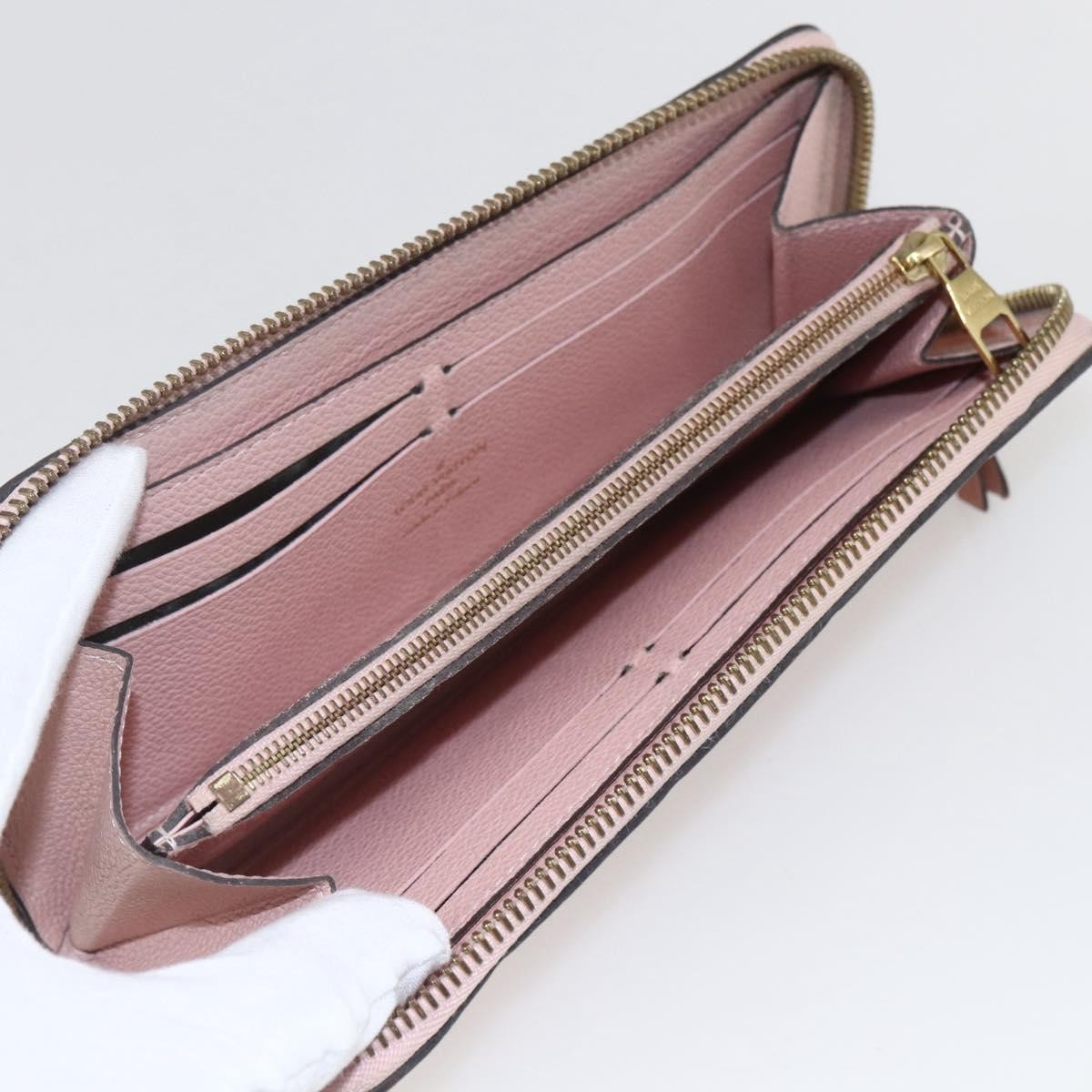 Louis Vuitton Clemence Wallet Monogram Empreinte Leather Pink Leather Wallets Accessory