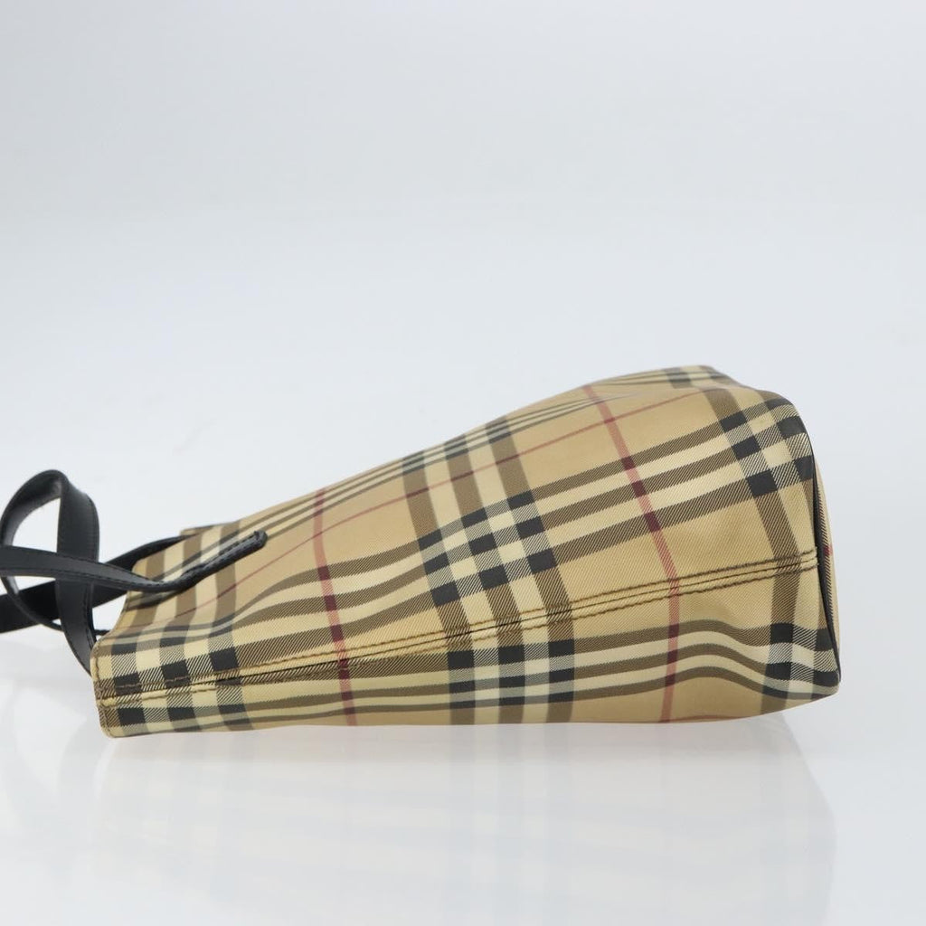 Burberry Nova Check Tote Canvas Check Pattern Beige Canvas Tote Bag