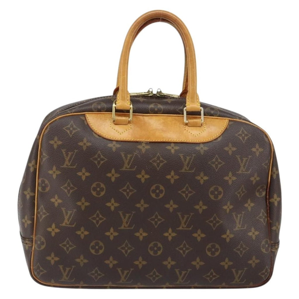 Louis Vuitton Deauville Handbag Monogram Canvas Brown Canvas Handbag