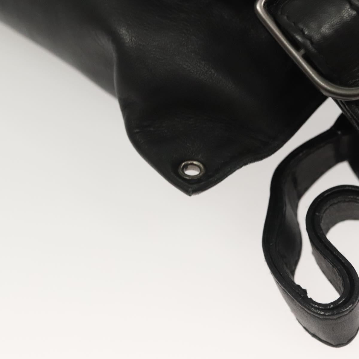 Bottega Veneta Utility Waist Bag Leather With Intrecciato Black Leather Bag