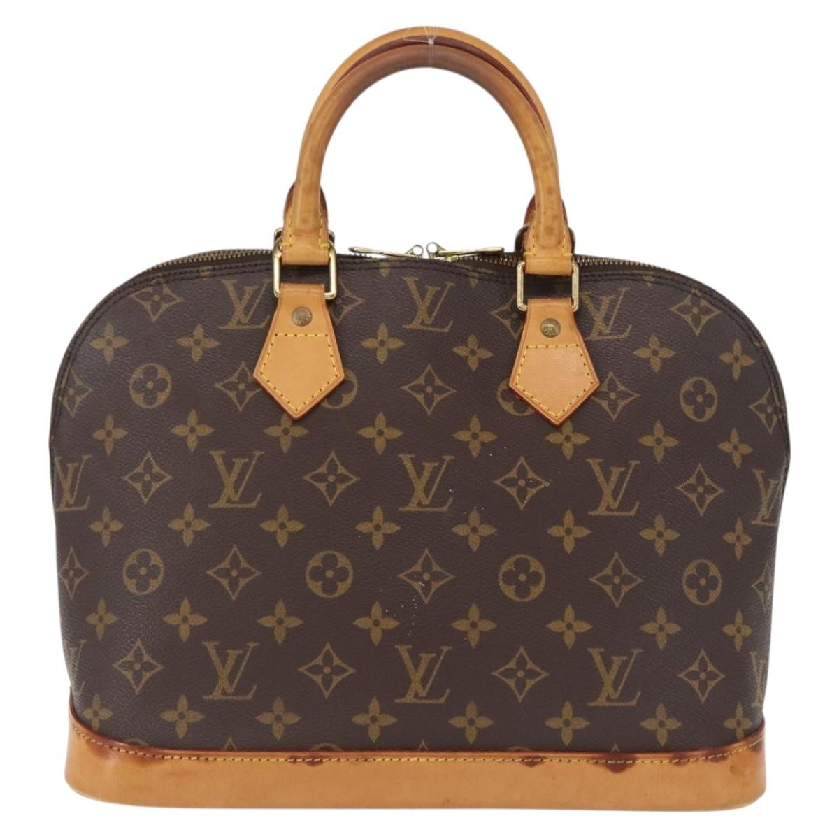 Louis Vuitton Alma Handbag Monogram Canvas Brown Canvas Handbag