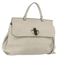 Gucci Bamboo Daily Top Handle Bag Leather White Leather Handbag (Pre-Owned)