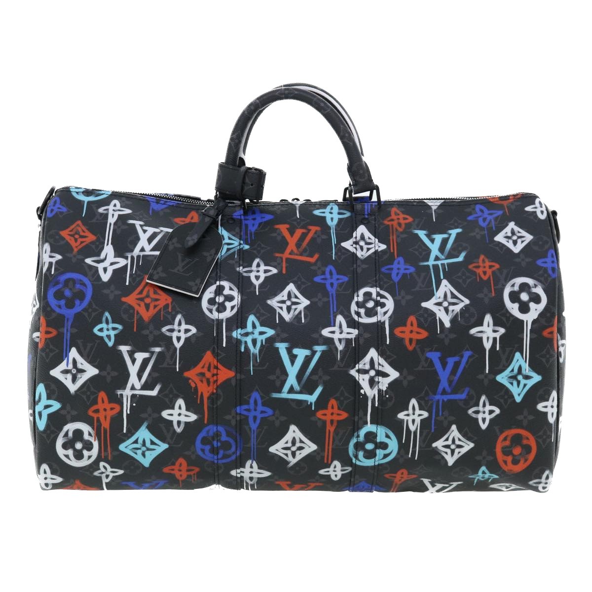 Louis Vuitton Keepall Bandouliere Bag Graffiti Monogram Eclipse Canvas Multicolour Canvas Bag