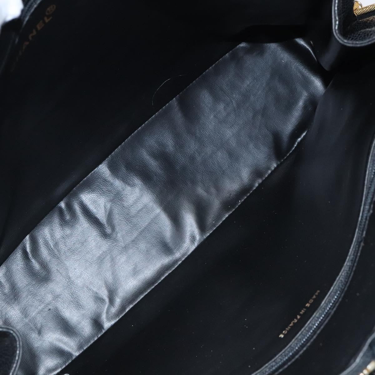 Chanel Vintage Cc Dome Bag Caviar Black Calfskin Handbag