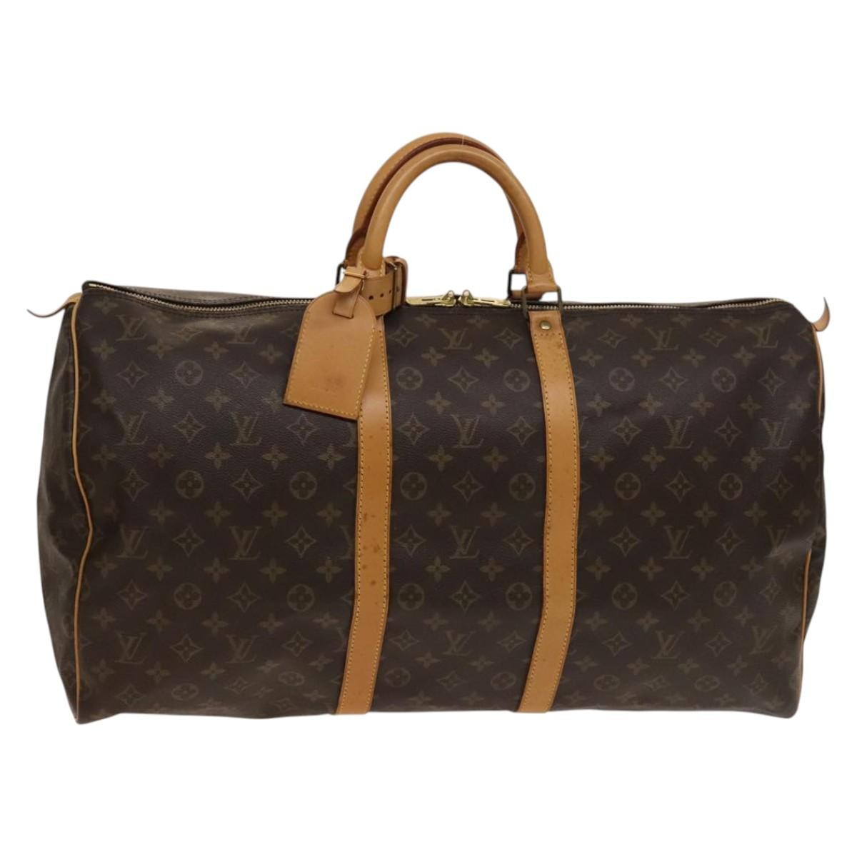 Louis Vuitton Keepall Bag Monogram Canvas Brown Canvas Travel Bag