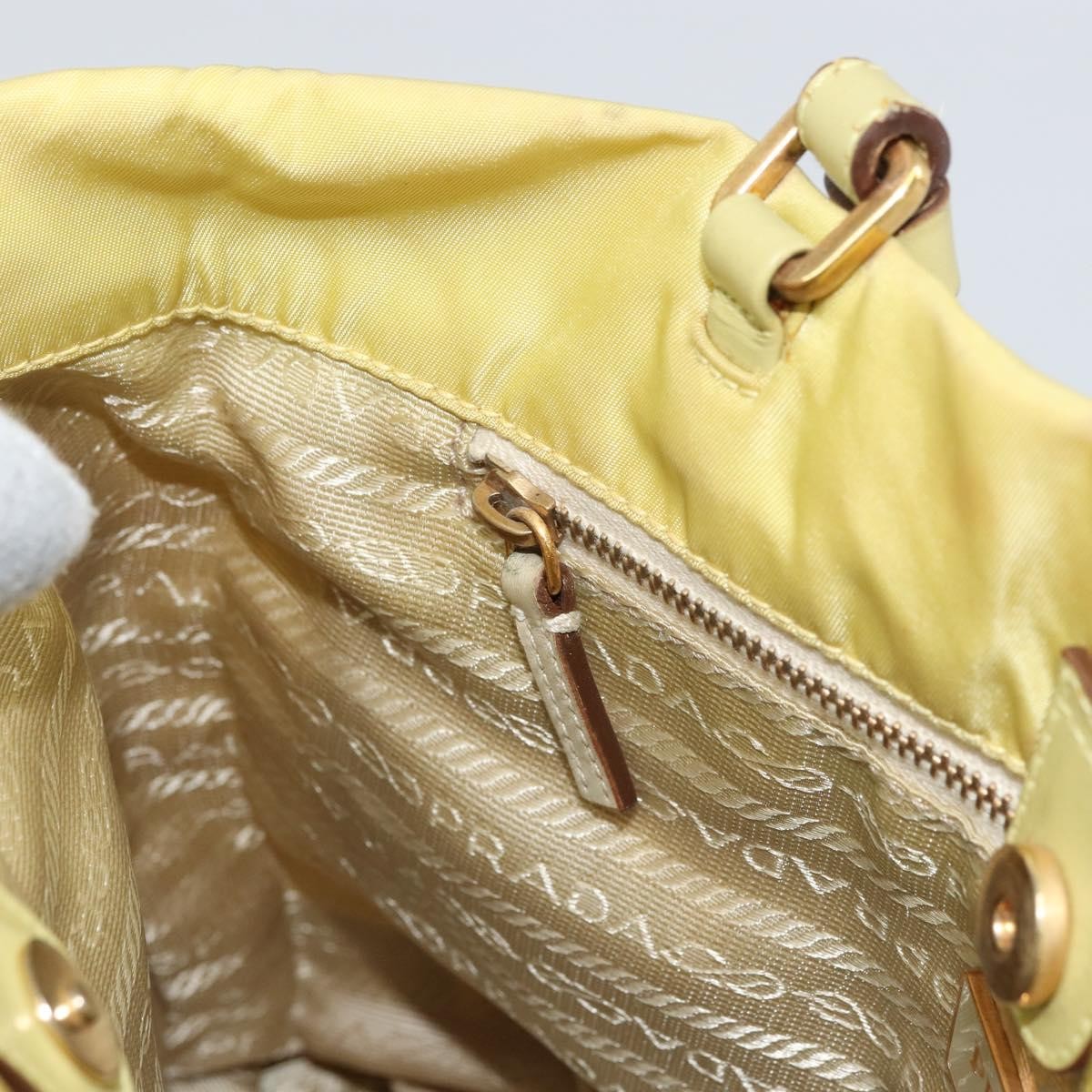 Prada Vintage Tote Nylon Yellow Nylon Tote Bag Bag