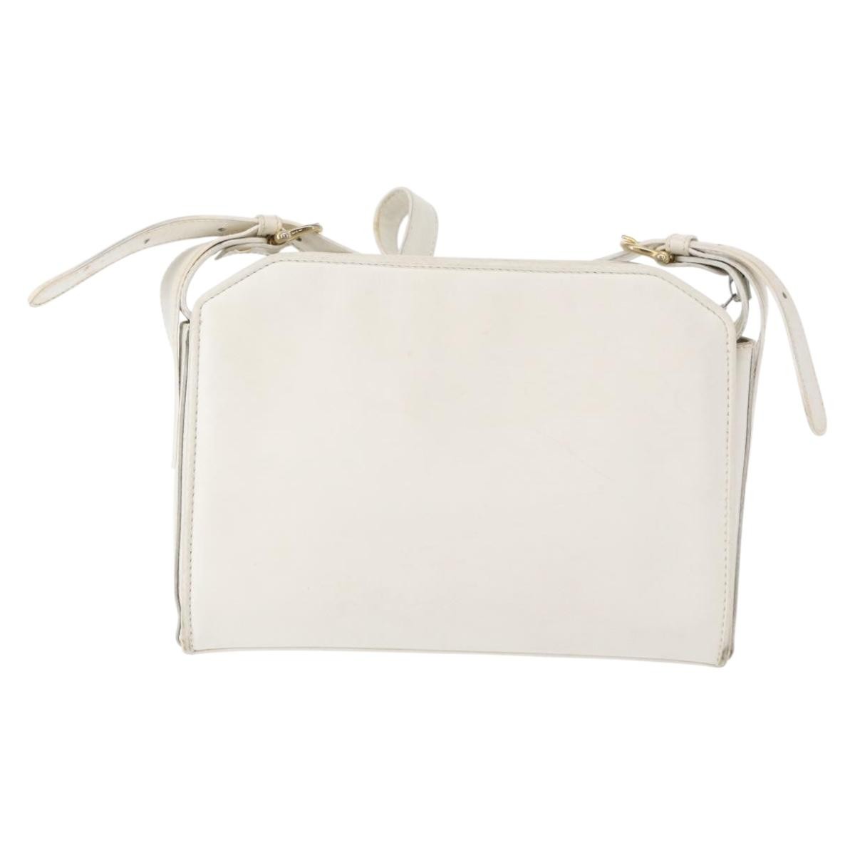 Celine Vintage Shoulder Bag Leather White Leather Shoulder Bag Bag