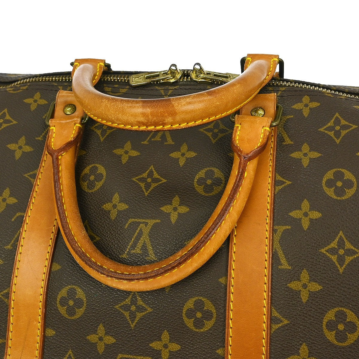 Louis Vuitton Keepall Bag Monogram Canvas Brown Canvas Travel Bag