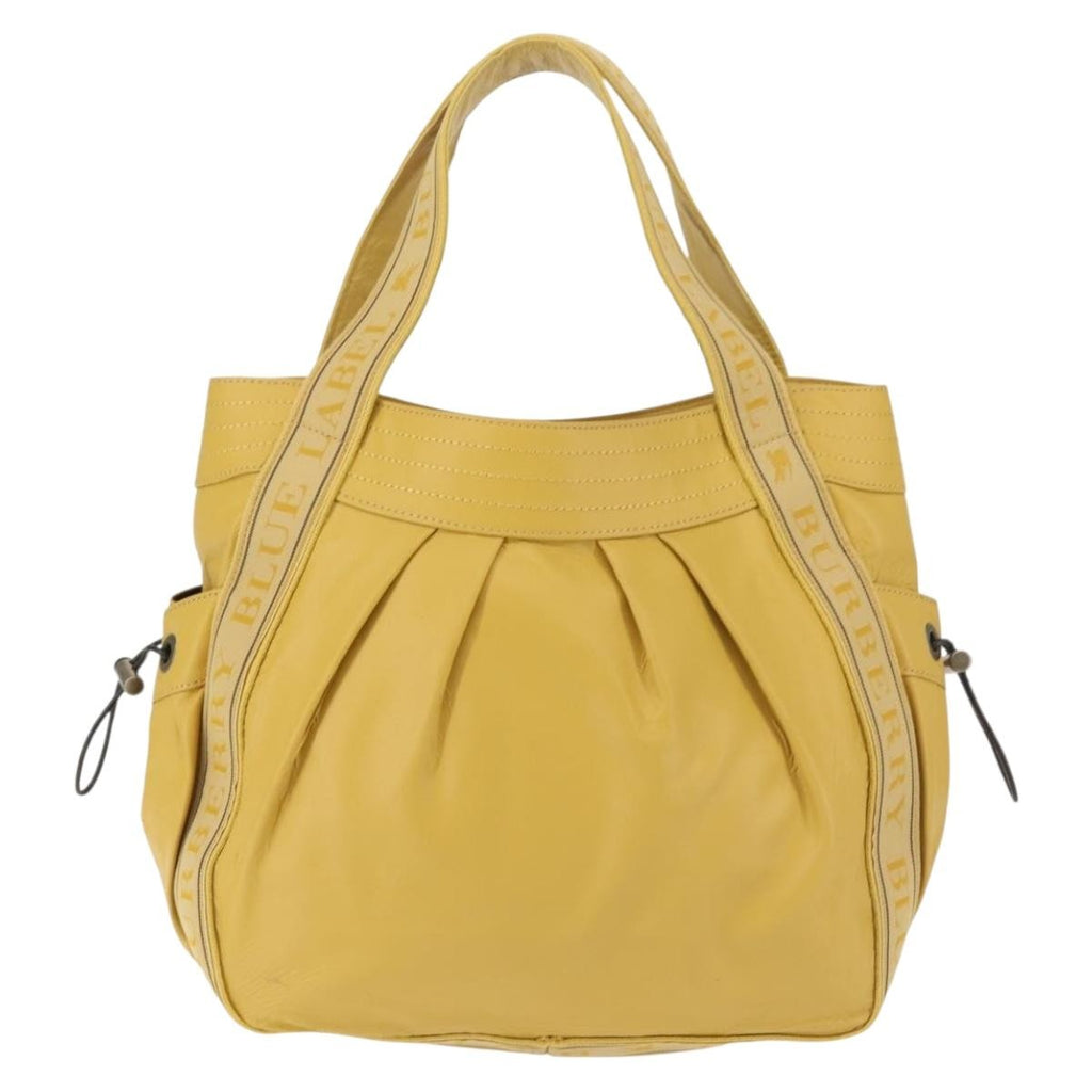 Burberry Blue Label Tote Bag Leather Yellow Leather Tote Bag