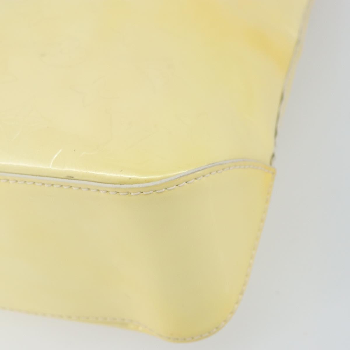Louis Vuitton Brentwood Handbag Monogram Vernis Yellow Patent_Leather Tote Bag
