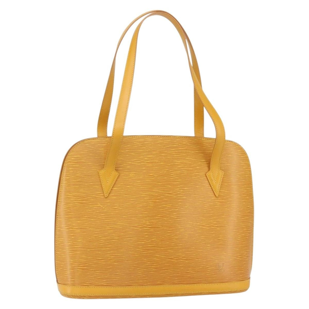 Louis Vuitton Lussac Handbag Epi Leather Yellow Leather Shoulder Bag
