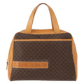 Celine Vintage Macadam Handbag Canvas And Leather Brown Canvas Handbag