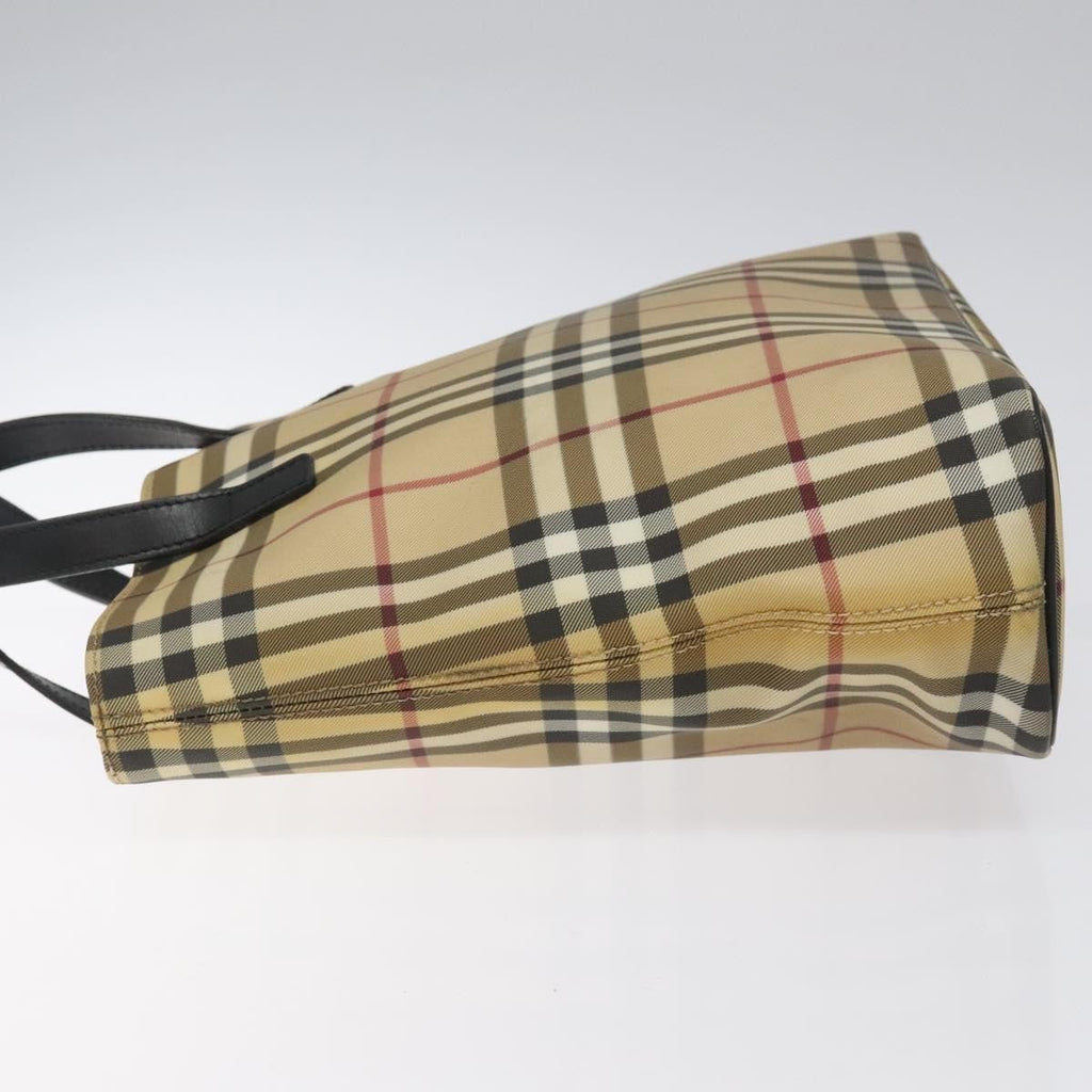 Burberry Nova Check Tote Canvas Check Pattern Beige Canvas Tote Bag