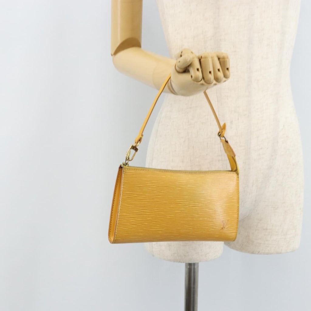 Louis Vuitton Pochette Accessoires Epi Leather Yellow Leather Clutche & Pouche Bag