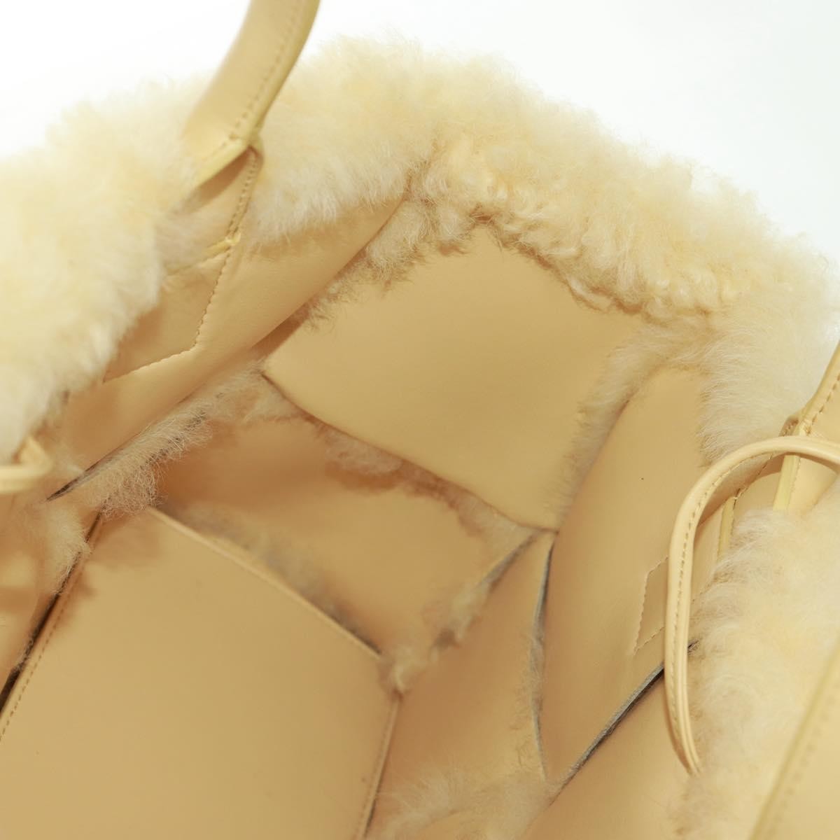 Bottega Veneta Arco Tote Intrecciato Shearling Yellow Leather Tote Bag Bag