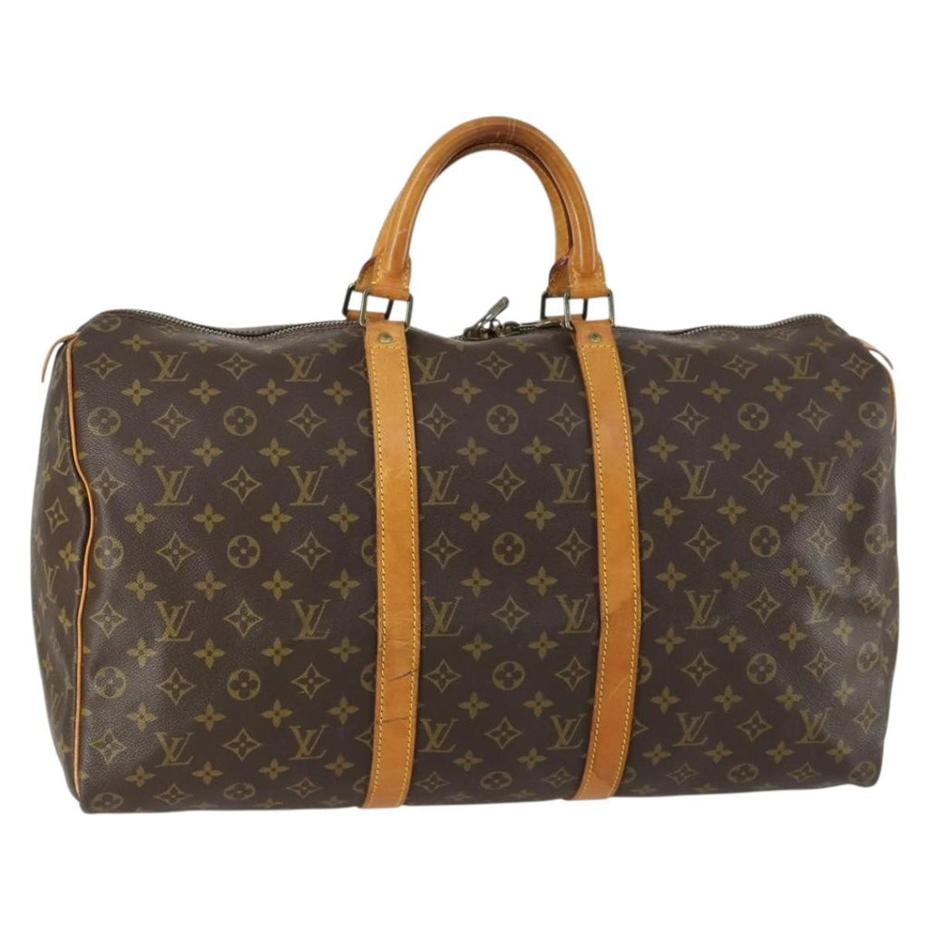 Louis Vuitton Keepall Bag Monogram Canvas Brown Canvas Travel Bag