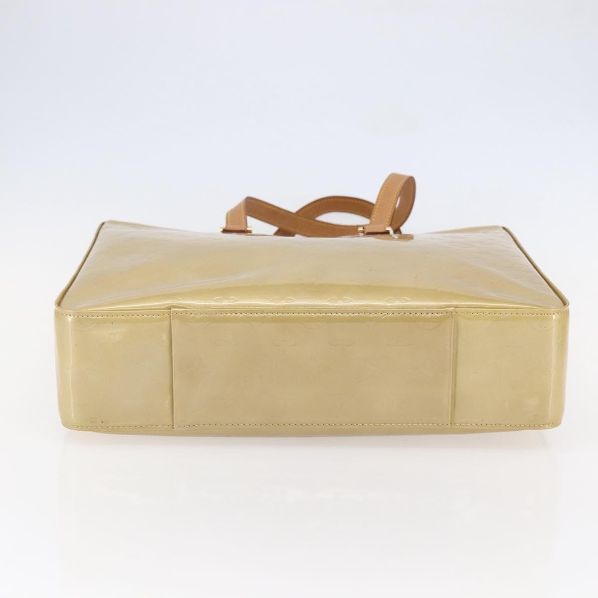 Louis Vuitton Columbus Handbag Monogram Vernis Beige Patent_Leather Tote Bag