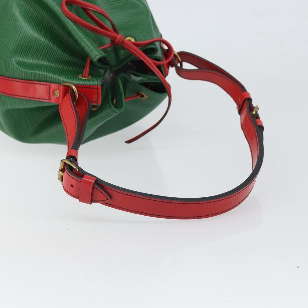 Louis Vuitton Bicolor Petit Noe Handbag Epi Leather Green Leather Shoulder Bag