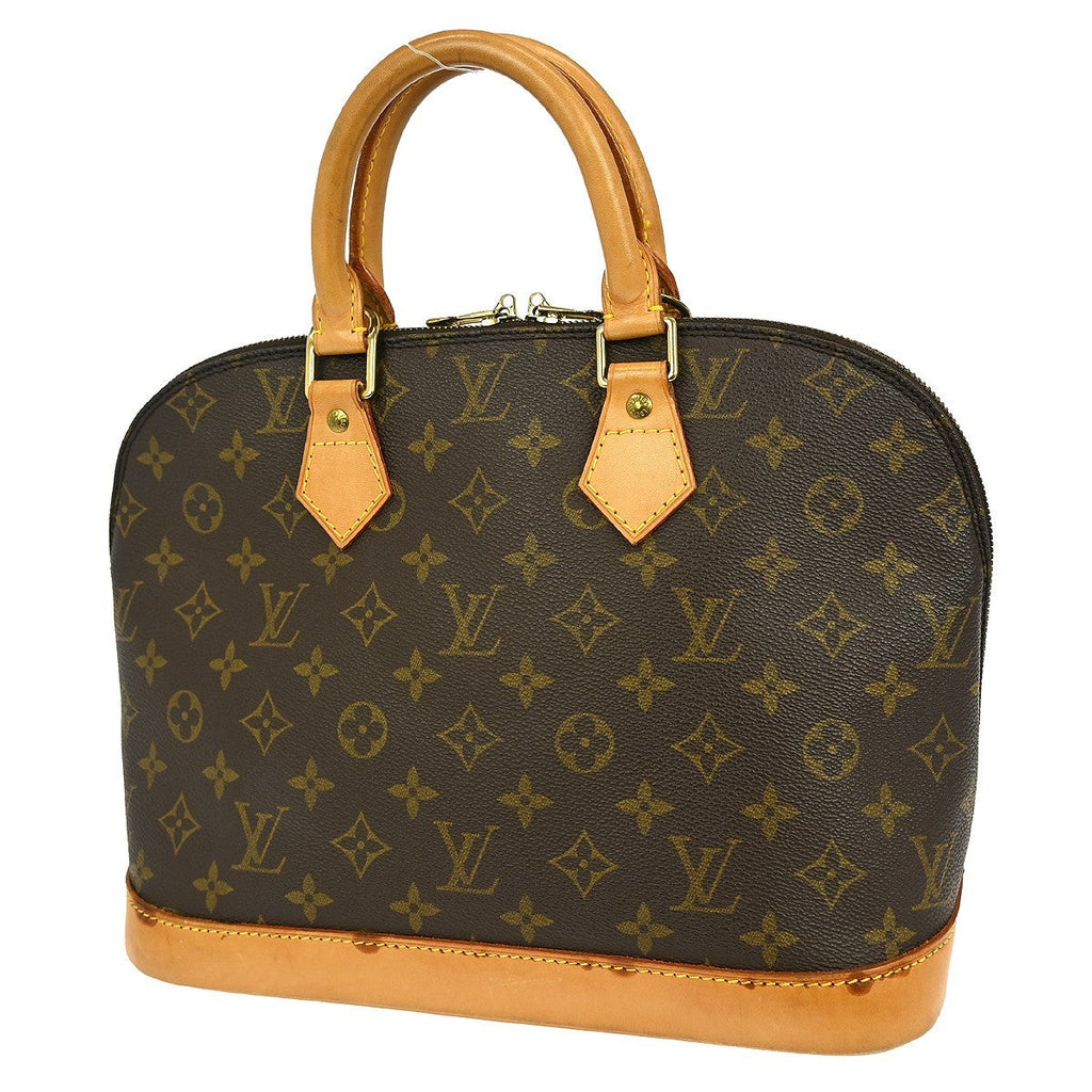 Louis Vuitton Alma Handbag Monogram Canvas Brown Canvas Handbag