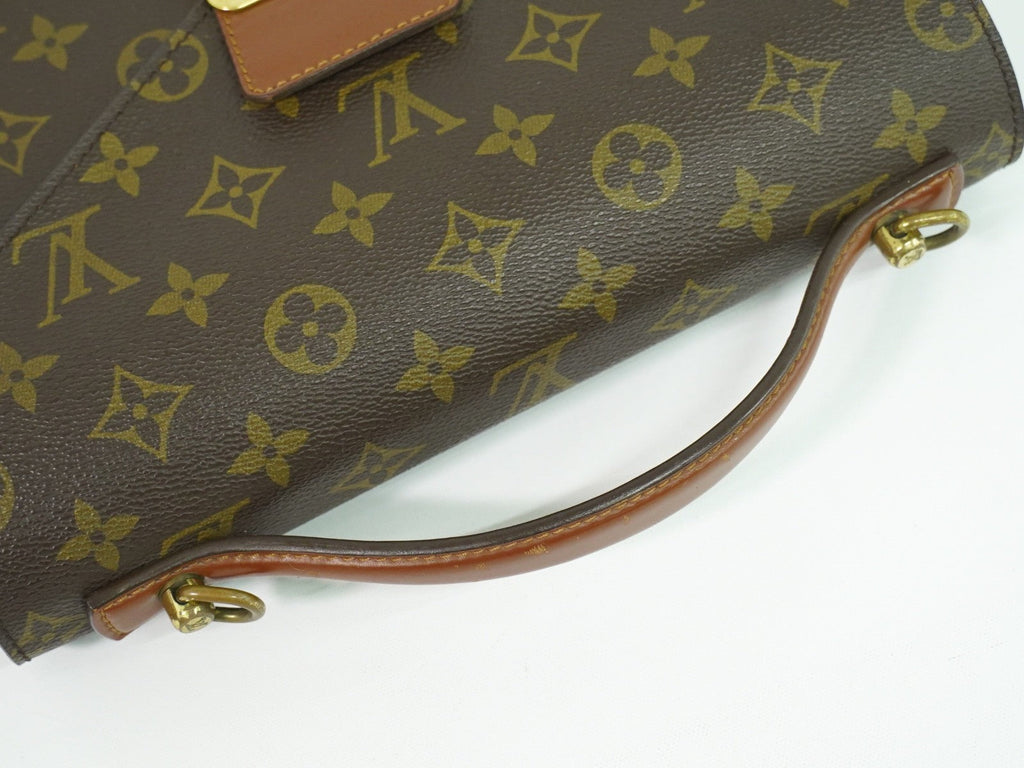 Louis Vuitton Monceau Handbag Monogram Canvas Brown Canvas Handbag