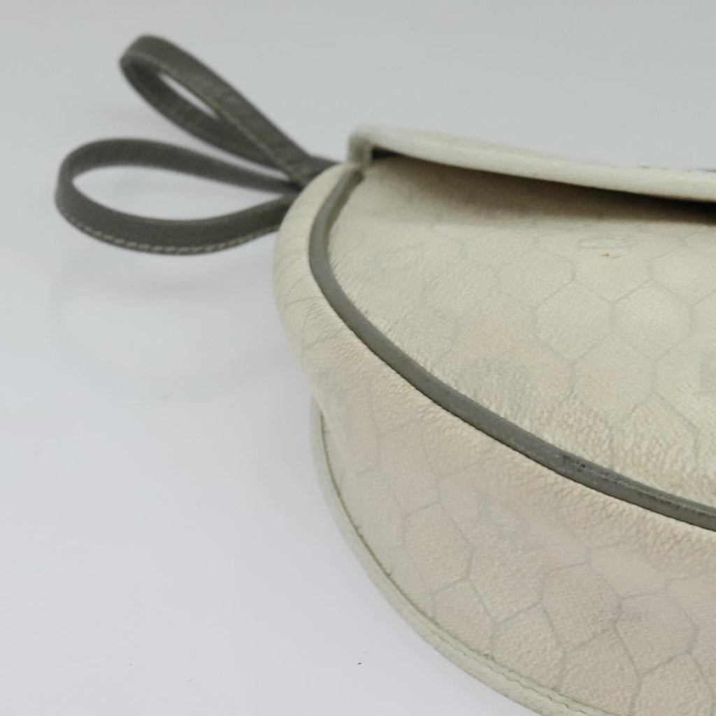 Christian Dior Vintage Honeycomb Shoulder Bag Canvas White Canvas Shoulder Bag Bag (Pre-Owned)