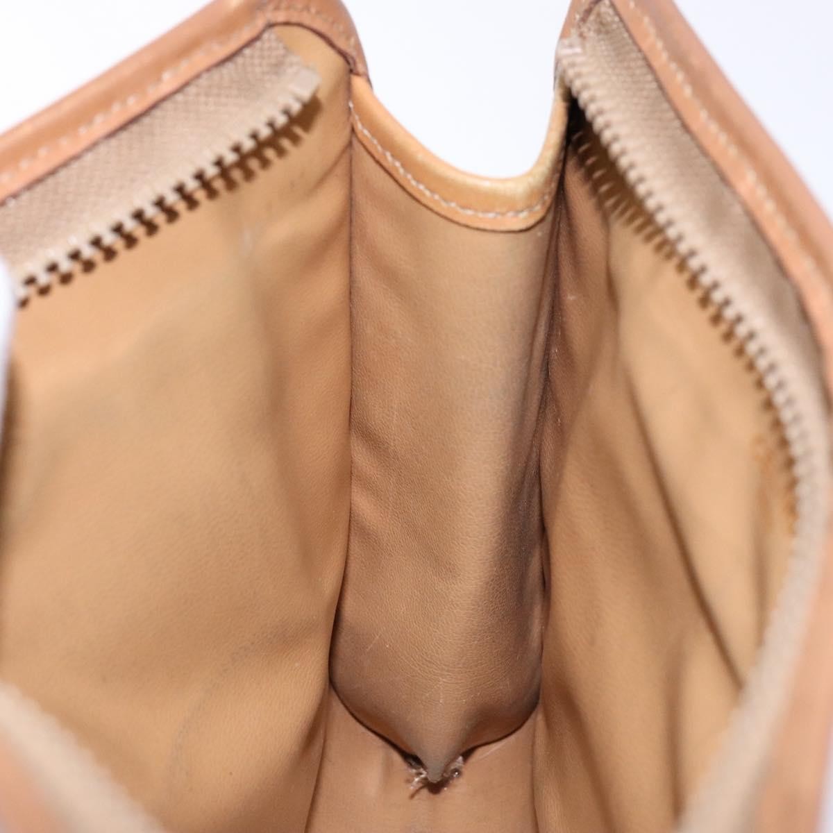 Celine Macadam Pochette Canvas And Leather Brown Canvas Clutche & Pouche Bag