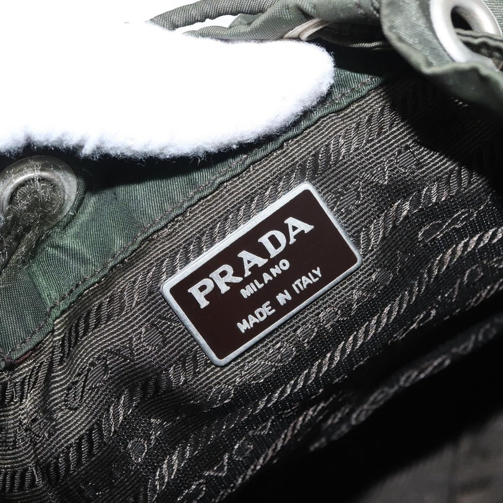 Prada Front Pocket Backpack Tessuto Khaki Nylon Backpack Bag