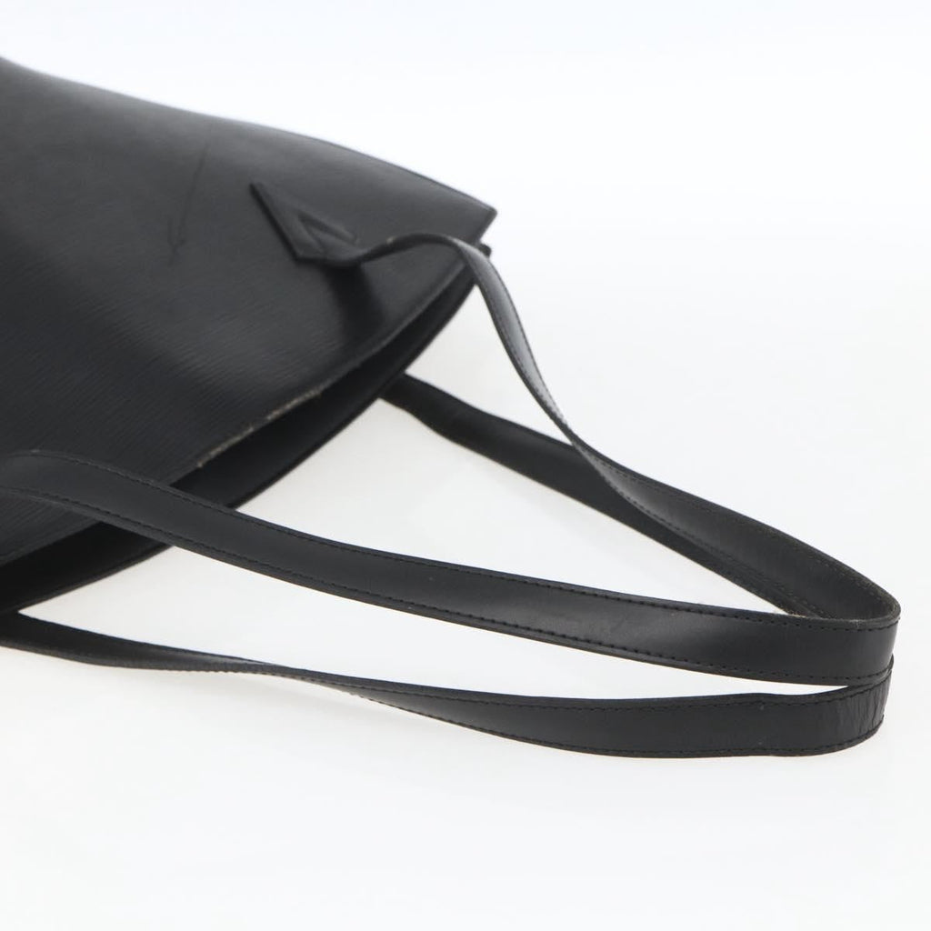 Louis Vuitton Saint Jacques Handbag Epi Leather Black Leather Handbag