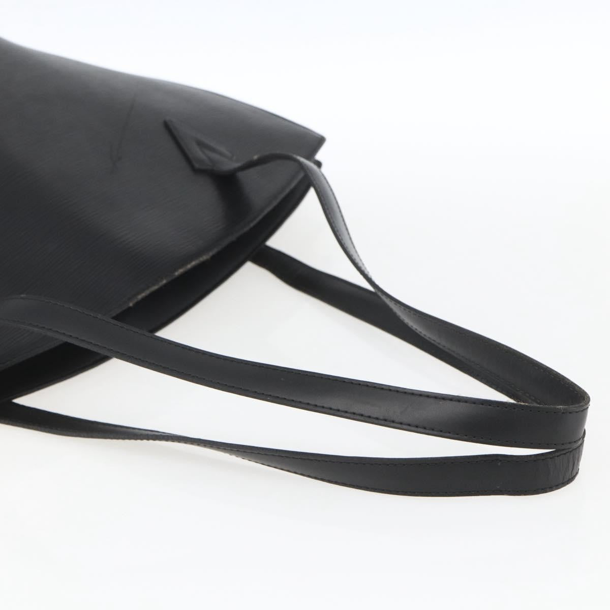 Louis Vuitton Saint Jacques Handbag Epi Leather Black Leather Handbag