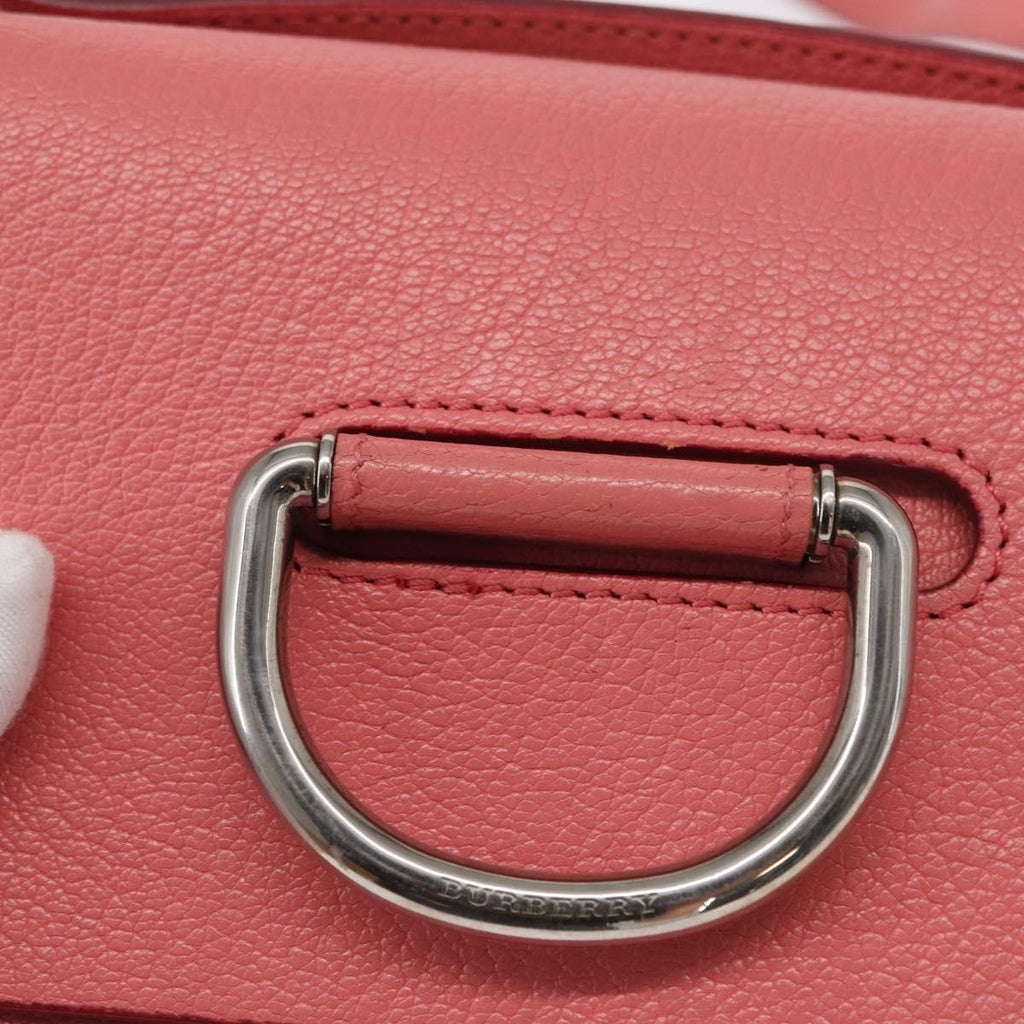 Burberry D-Ring Shoulder Bag Leather Pink Leather Shoulder Bag