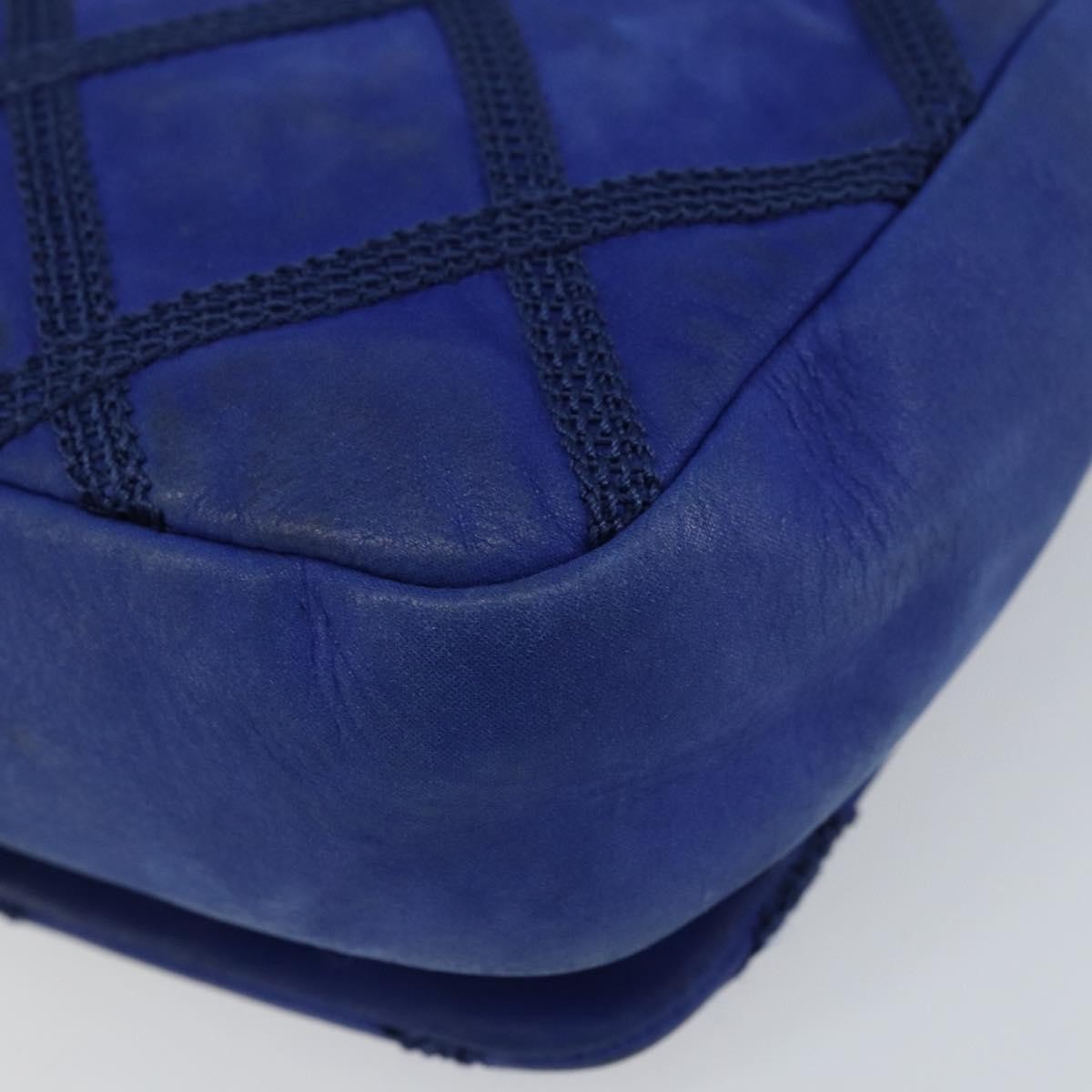 Chanel Diamond Stitch Chain Flap Bag Quilted Iridescent Calfskin Blue Leather Shoulder Bag Bag