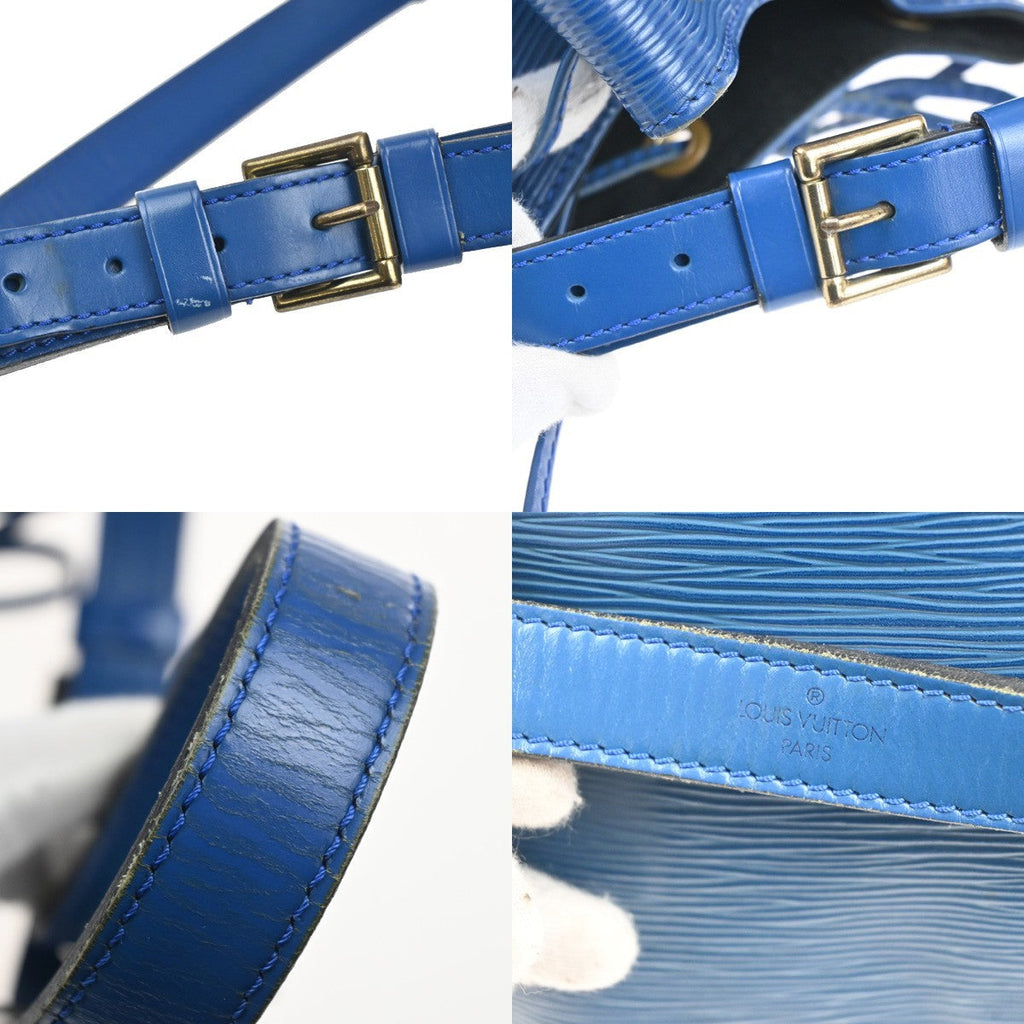 Louis Vuitton Petit Noe Handbag Epi Leather Blue Leather Shoulder Bag