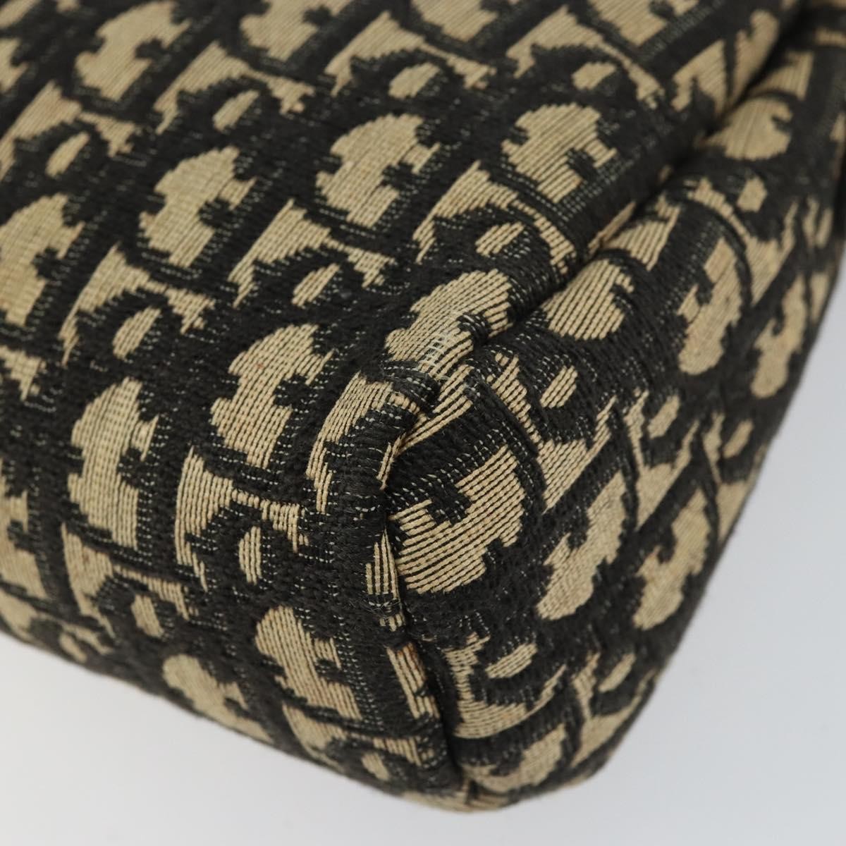 Christian Dior Vintage Cd Trotter Shoulder Bag Canvas Black Canvas Shoulder Bag Bag (Pre-Owned)