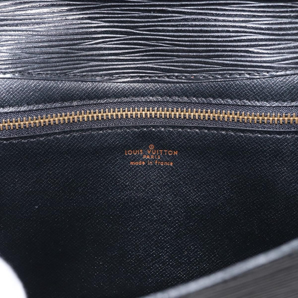 Louis Vuitton Vintage Montaigne Clutch Epi Leather Black Leather Clutche & Pouche Bag