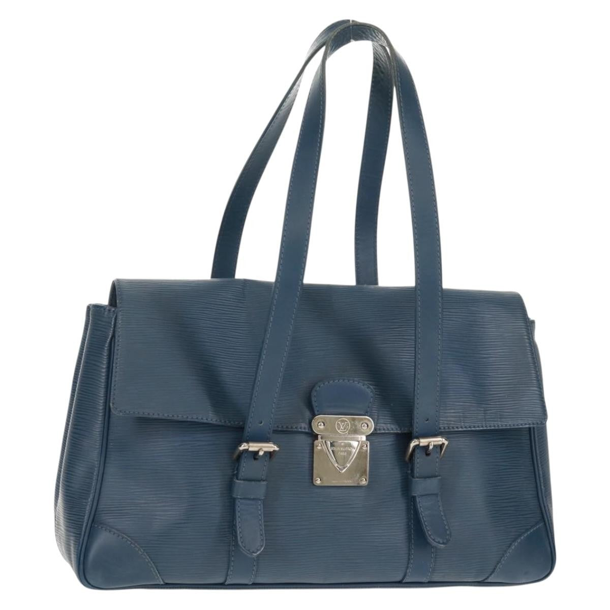Louis Vuitton Segur Handbag Epi Leather Blue Leather Shoulder Bag