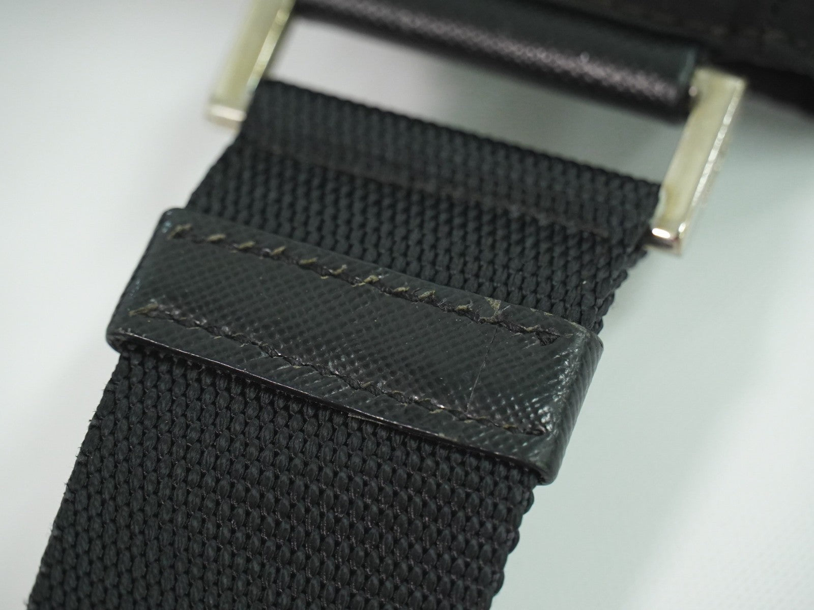 Prada Flat Messenger Bag Tessuto Black Nylon Shoulder Bag Bag