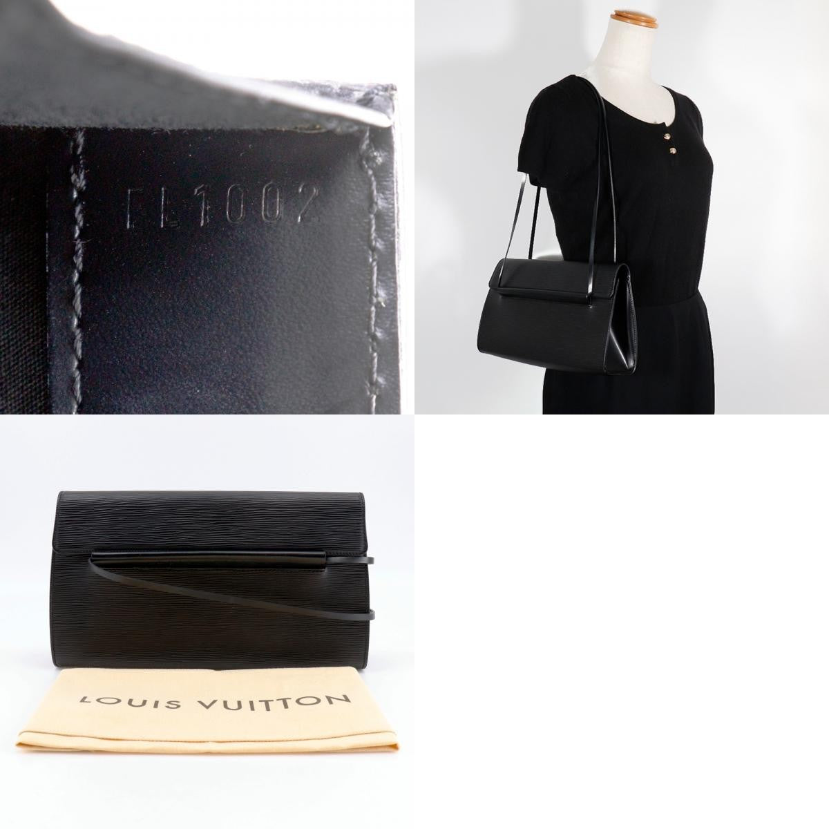 Louis Vuitton Dinard Handbag Epi Leather Black Leather Shoulder Bag