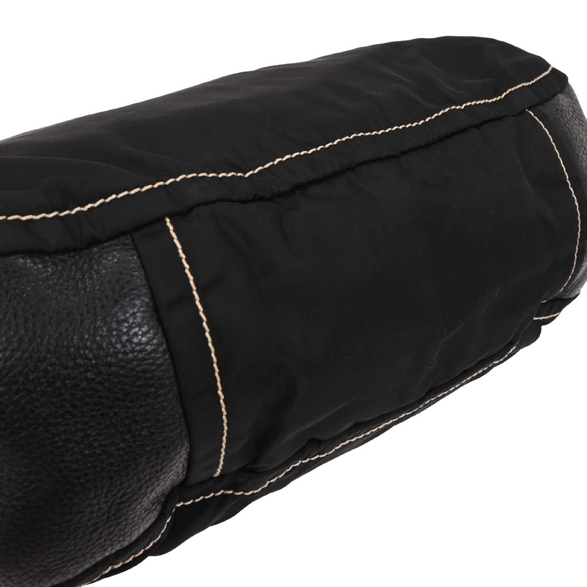 Prada Vintage Shoulder Bag Nylon And Leather Black Nylon Shoulder Bag Bag