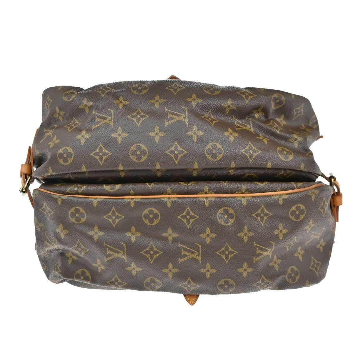 Louis Vuitton Saumur Handbag Monogram Canvas Brown Canvas Shoulder Bag