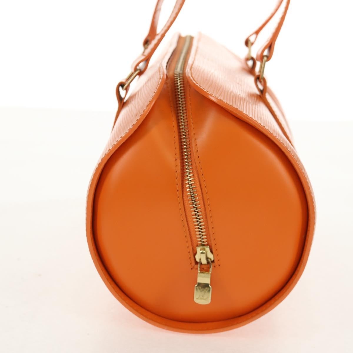 Louis Vuitton Soufflot Handbag Epi Leather Orange Leather Handbag
