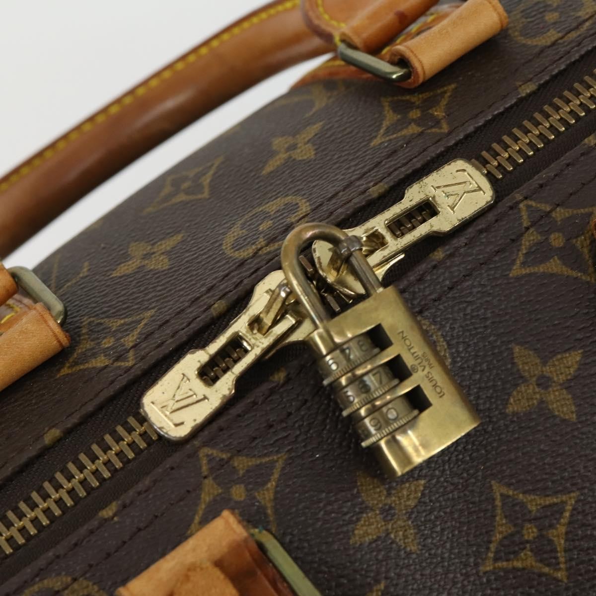 Louis Vuitton Keepall Bag Monogram Canvas Brown Canvas Travel Bag