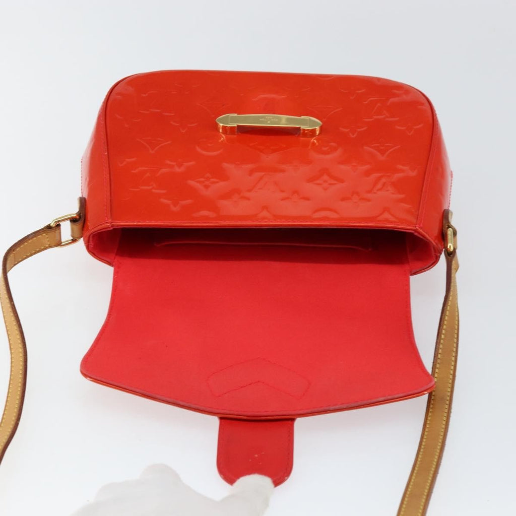 Louis Vuitton Bellflower Handbag Monogram Vernis Red Patent_Leather Shoulder Bag