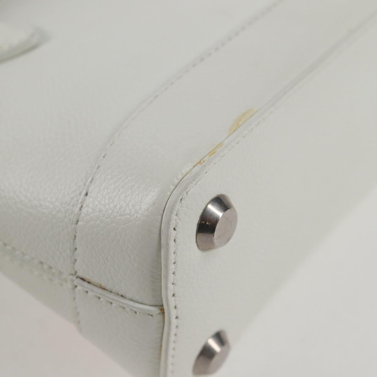 Balenciaga Logo Ville Bag Leather White Leather Hand