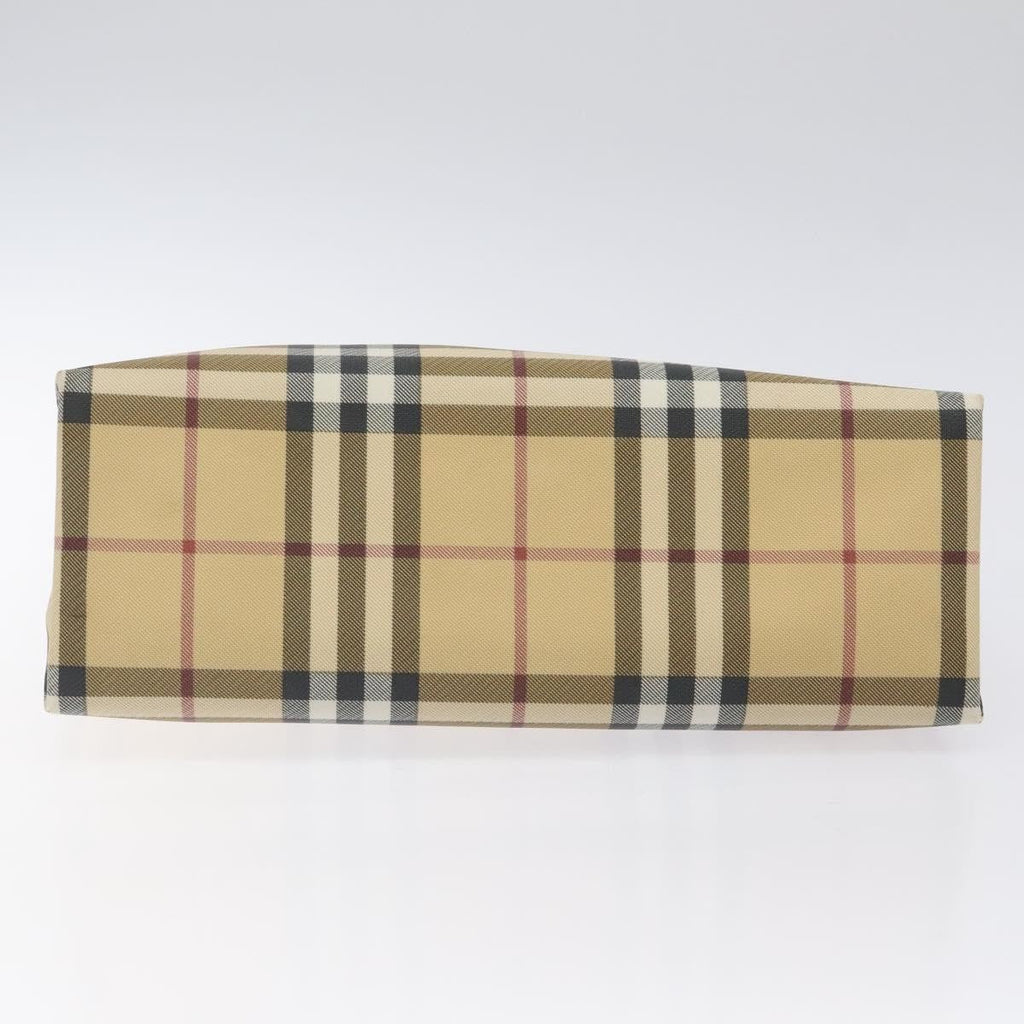 Burberry Nova Check Tote Canvas Check Pattern Beige Canvas Tote Bag