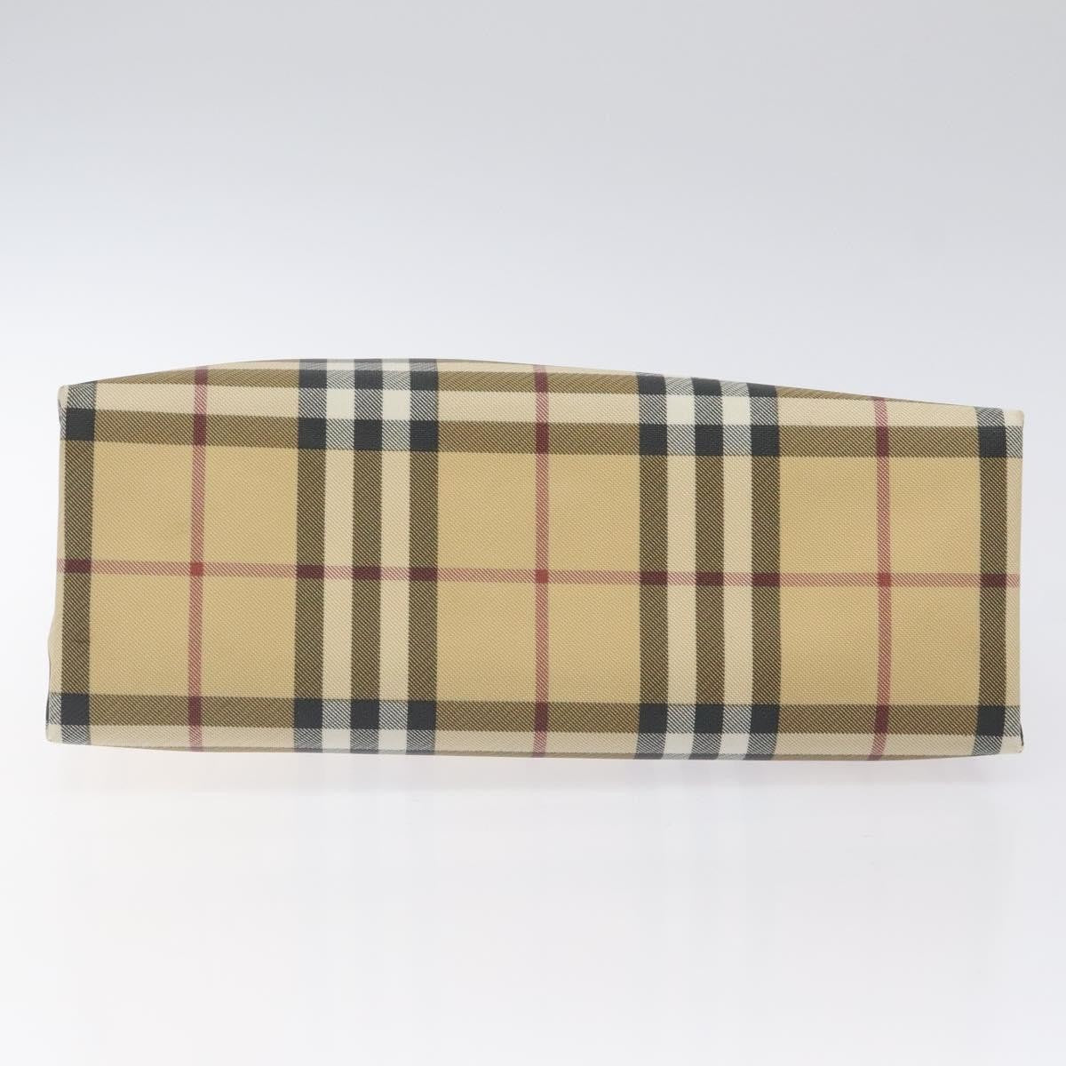 Burberry Nova Check Tote Canvas Check Pattern Beige Canvas Tote Bag