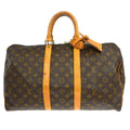 Louis Vuitton Keepall Bag Monogram Canvas Brown Canvas Travel Bag