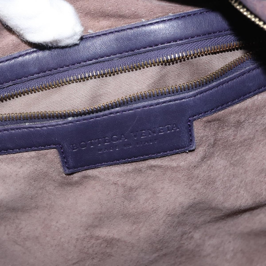 Bottega Veneta Veneta Hobo Pleated Intrecciato Nappa Purple Leather Shoulder Bag Bag